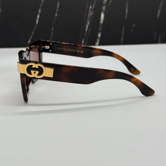 NEW GG1689S 002 GUCCI SUNGLASSES HAVANA WOMEN EYEWEAR GUCCI - Picture 9 of 16